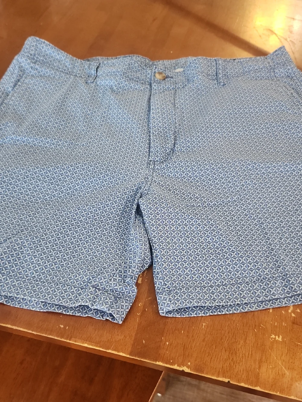 Vineyard Vines Men's Blue Geo-Print Flat Front Shorts Size 38